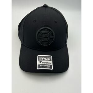 NWT NHL AUTHENTIC PRO FANATIC BOSTON BRUINS SNAP BACK ADJUSTABLE CAP BLACK